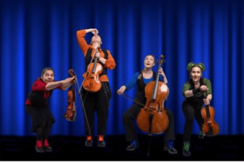 Bild till evenamnget SOMMARMUSIK LUNDSBERG 2026- Tårtsväng med Pippi och Beethoven-Lönnebergakvartetten