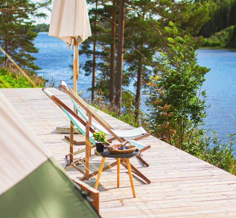 Glamping på Årjängs femstjärniga camping, Sommarvik