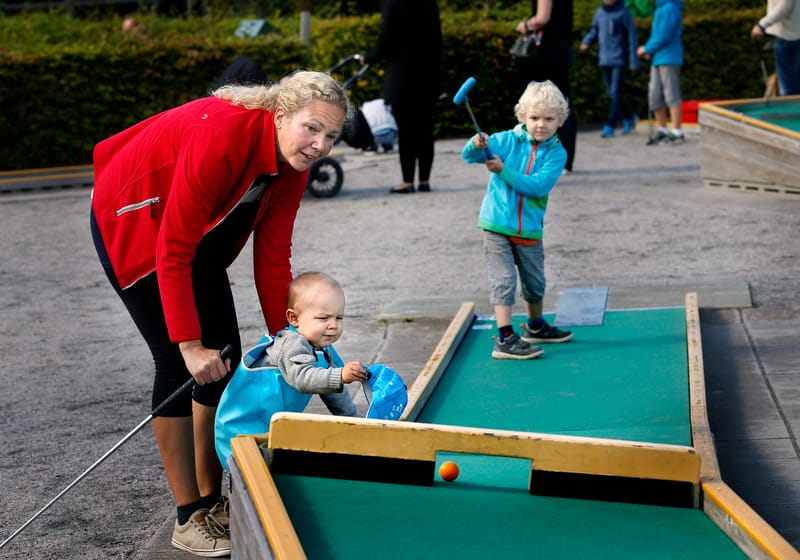 Bangolf/minigolf i Mariebergsskogen