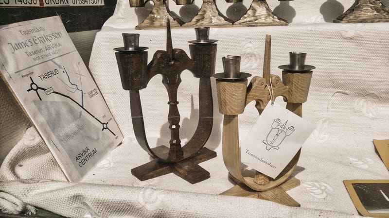 James och Urban Eriksson, träsnideri