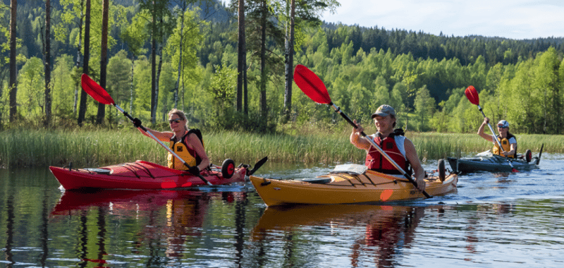 Paddla kajak mitt i Karlstad